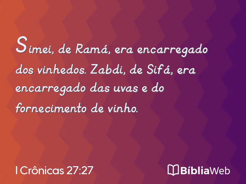 I Crônicas 27:27 em imagem para compartilhar