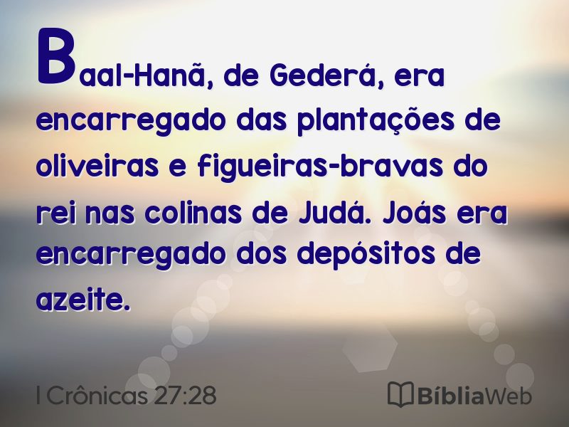 I Crônicas 27:28 em imagem para compartilhar