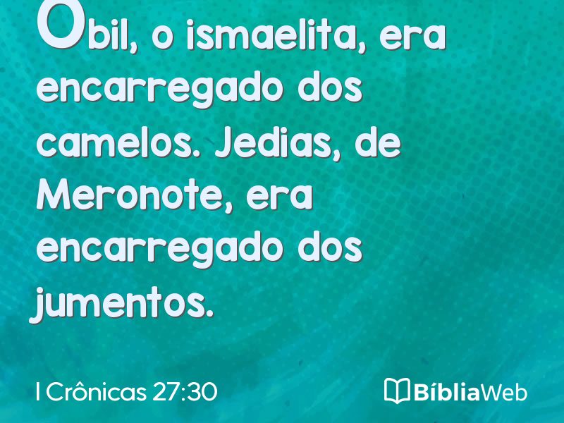 I Crônicas 27:30 em imagem para compartilhar