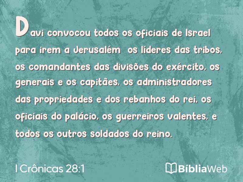 I Crônicas 28:1 em imagem para compartilhar