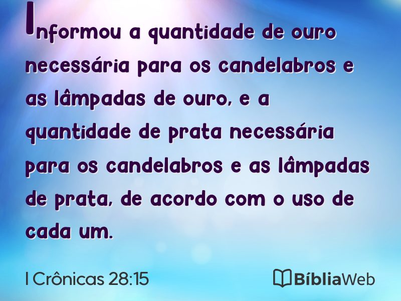 I Crônicas 28:15 em imagem para compartilhar