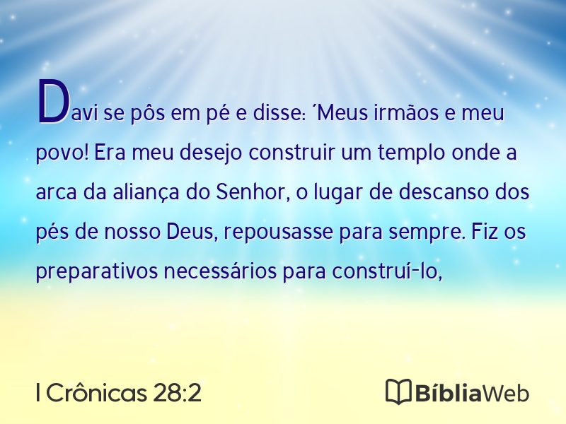 I Crônicas 28:2 em imagem para compartilhar