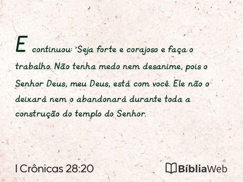 I Crônicas 28:20 em imagem para compartilhar