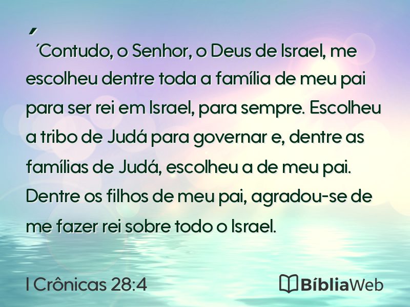 I Crônicas 28:4 em imagem para compartilhar