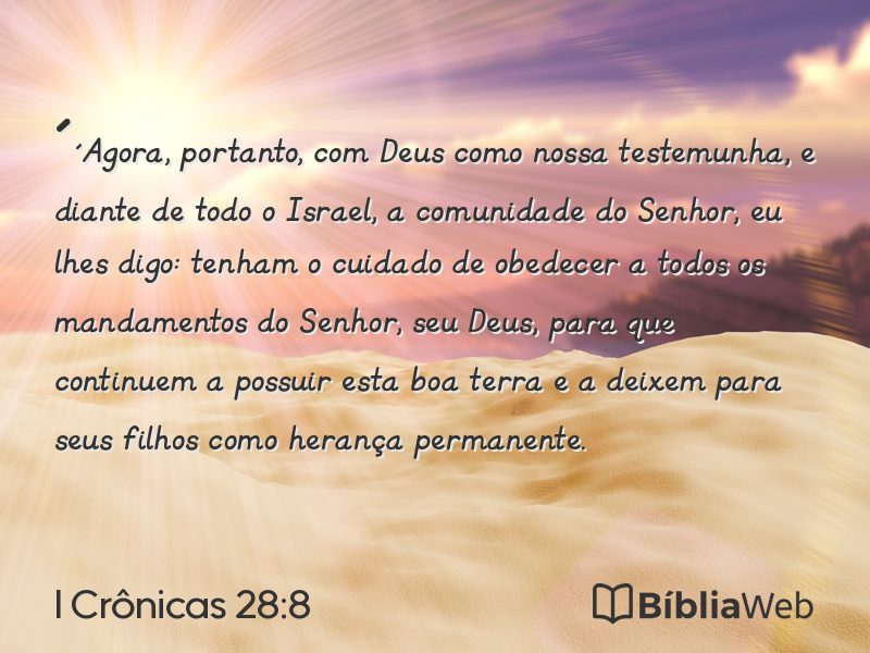 I Crônicas 28:8 em imagem para compartilhar