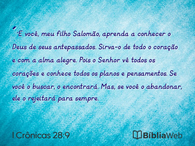 I Crônicas 28:9 em imagem para compartilhar