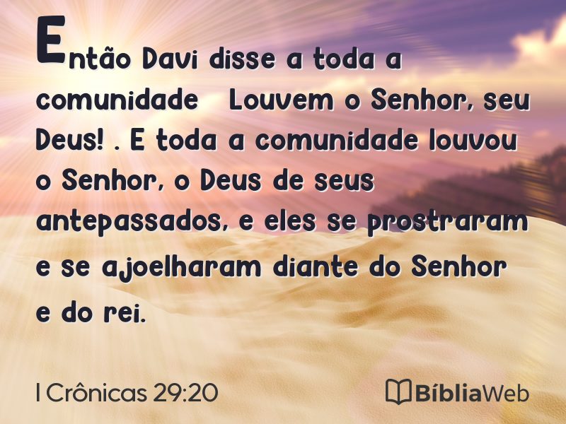 I Crônicas 29:20 em imagem para compartilhar