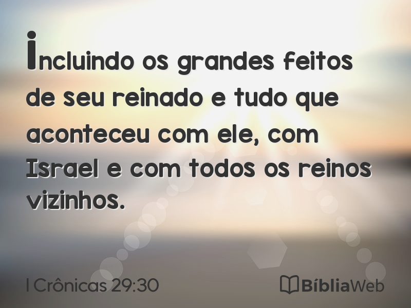 I Crônicas 29:30 em imagem para compartilhar