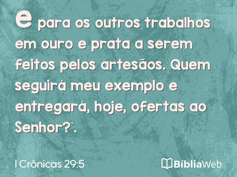 I Crônicas 29:5 em imagem para compartilhar