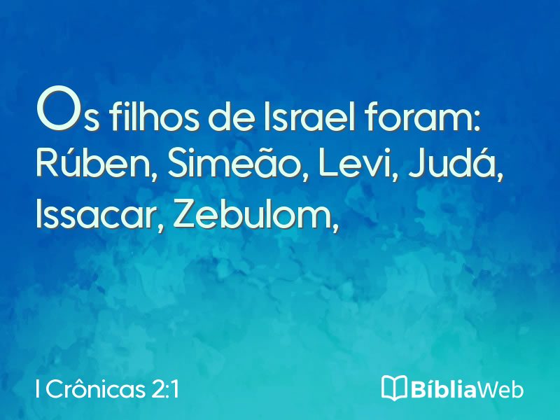 I Crônicas 2:1 em imagem para compartilhar