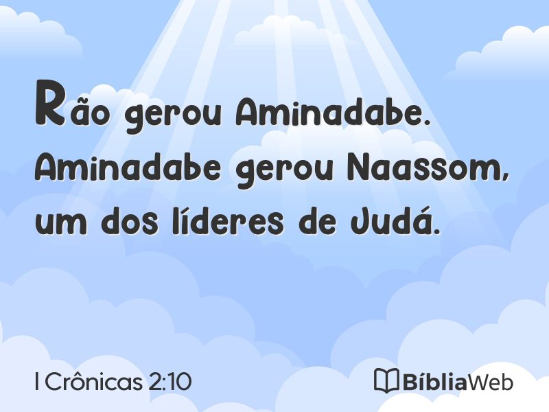 I Crônicas 2:10 em imagem para compartilhar