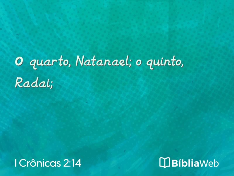I Crônicas 2:14 em imagem para compartilhar