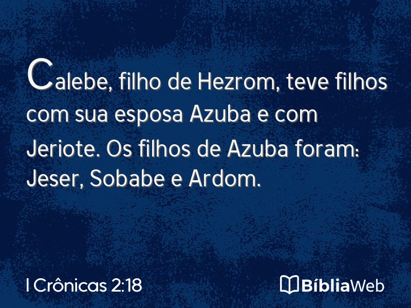 I Crônicas 2:18 em imagem para compartilhar