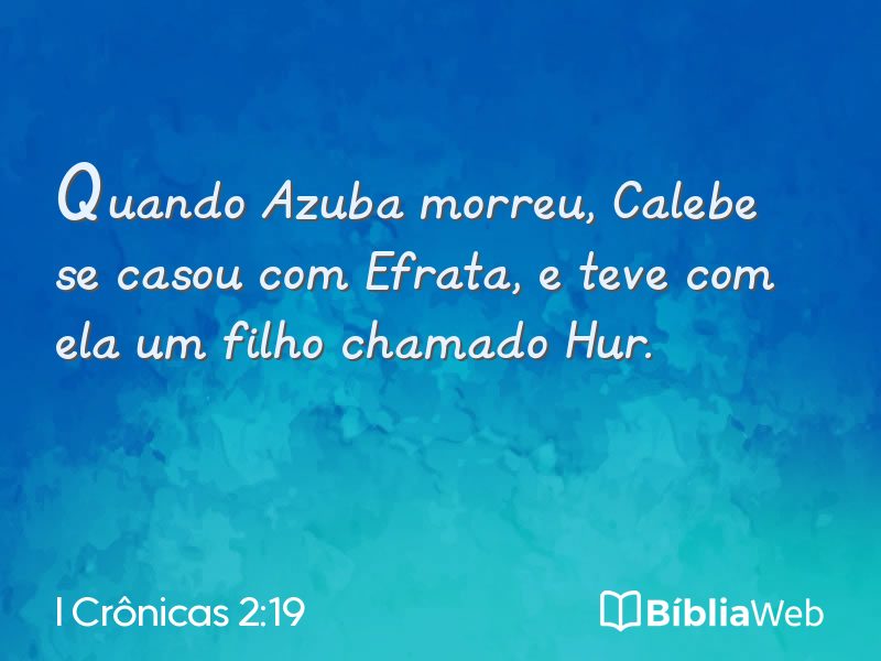 I Crônicas 2:19 em imagem para compartilhar