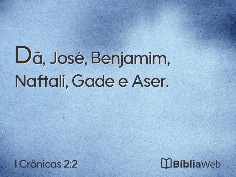I Crônicas 2:2 em imagem para compartilhar