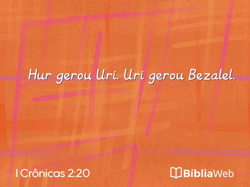 I Crônicas 2:20 em imagem para compartilhar