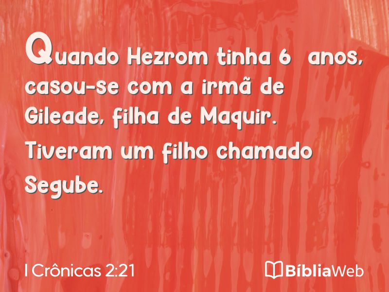 I Crônicas 2:21 em imagem para compartilhar