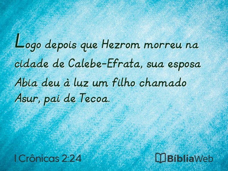 I Crônicas 2:24 em imagem para compartilhar