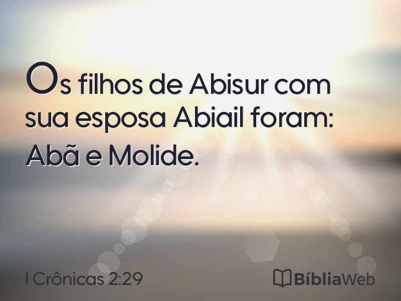 I Crônicas 2:29 em imagem para compartilhar