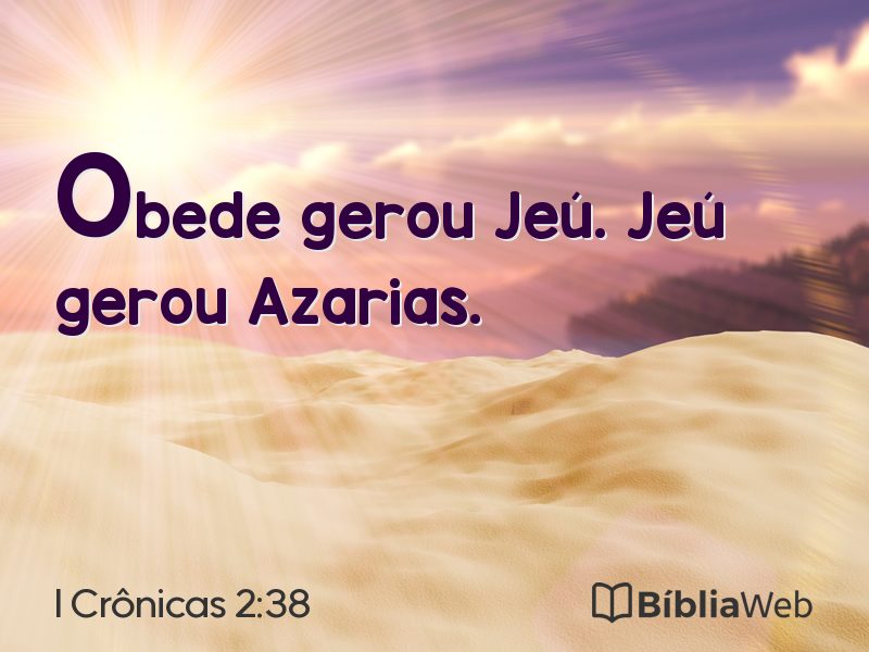 I Crônicas 2:38 em imagem para compartilhar