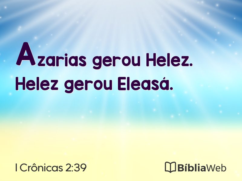 I Crônicas 2:39 em imagem para compartilhar