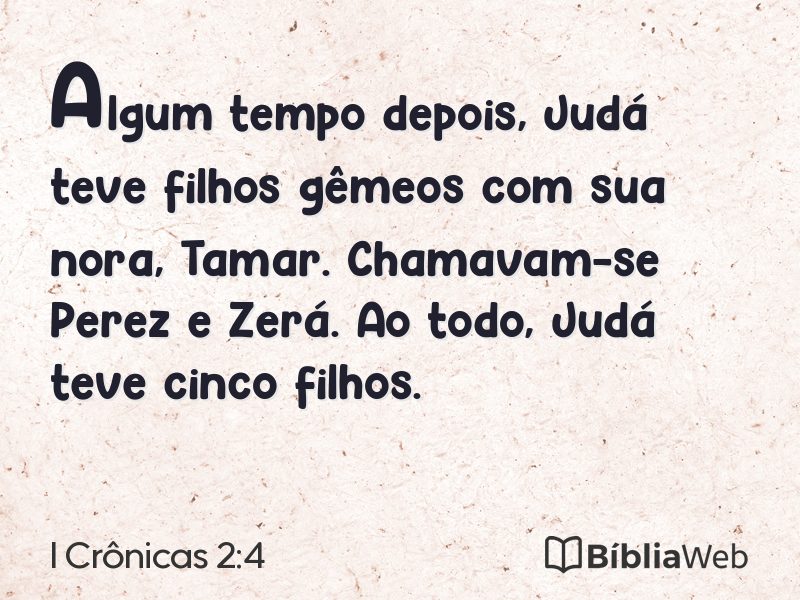 I Crônicas 2:4 em imagem para compartilhar