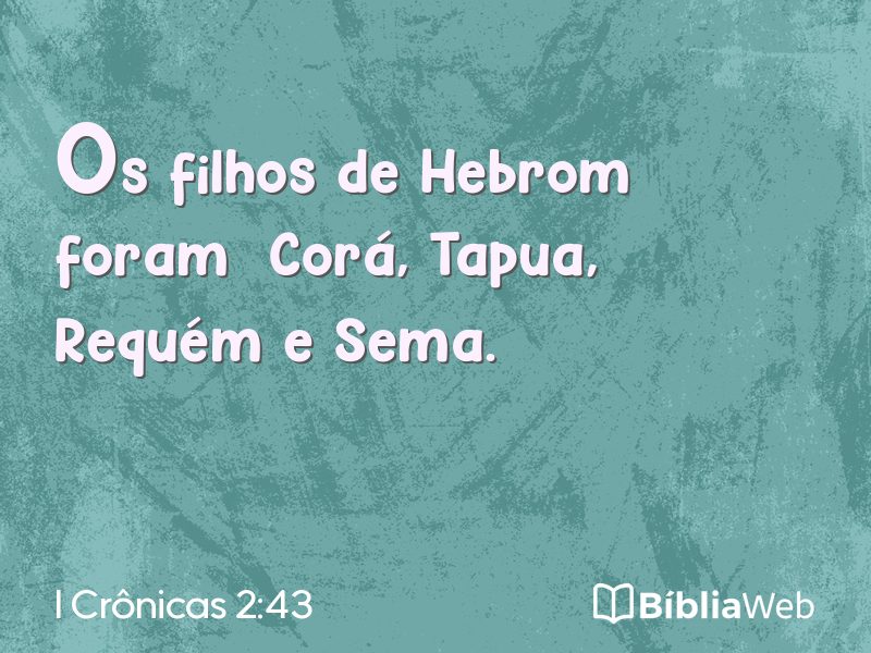 I Crônicas 2:43 em imagem para compartilhar