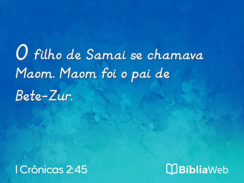 I Crônicas 2:45 em imagem para compartilhar