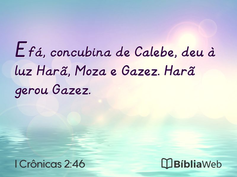 I Crônicas 2:46 em imagem para compartilhar
