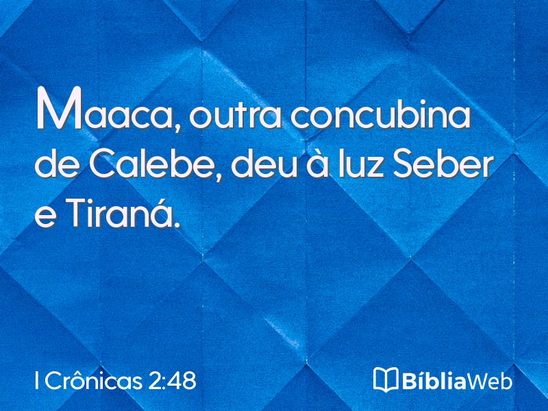I Crônicas 2:48 em imagem para compartilhar