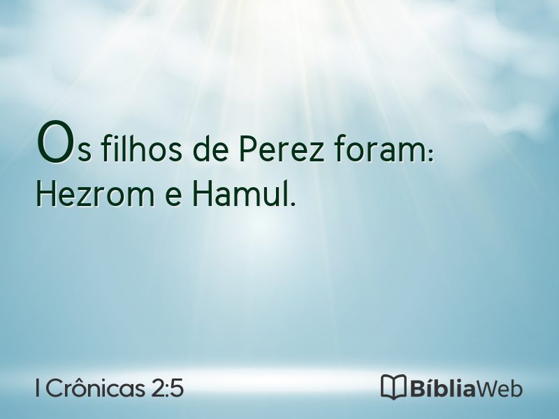 I Crônicas 2:5 em imagem para compartilhar