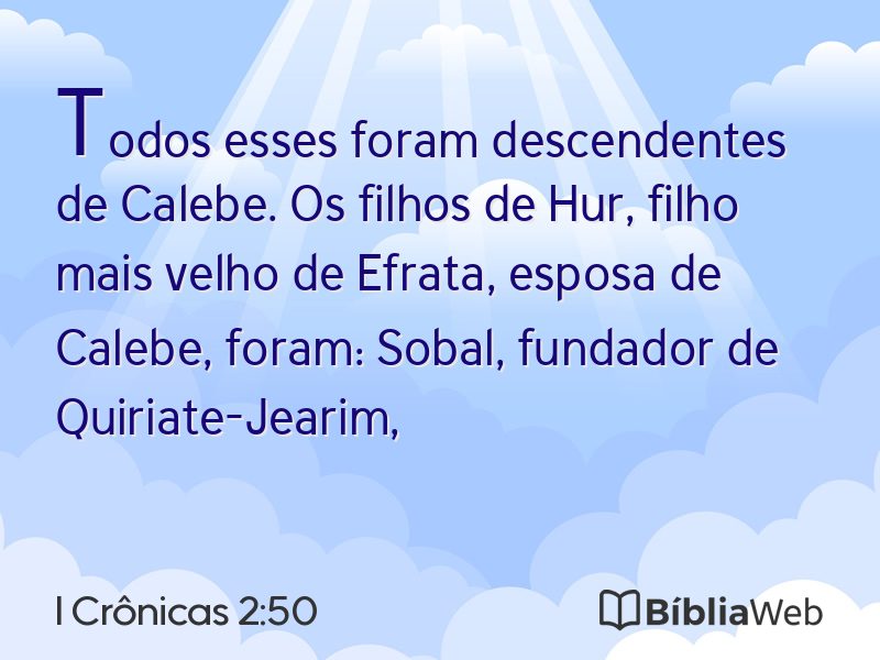 I Crônicas 2:50 em imagem para compartilhar