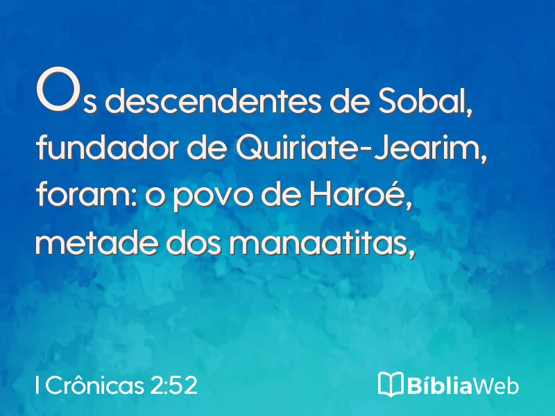 I Crônicas 2:52 em imagem para compartilhar
