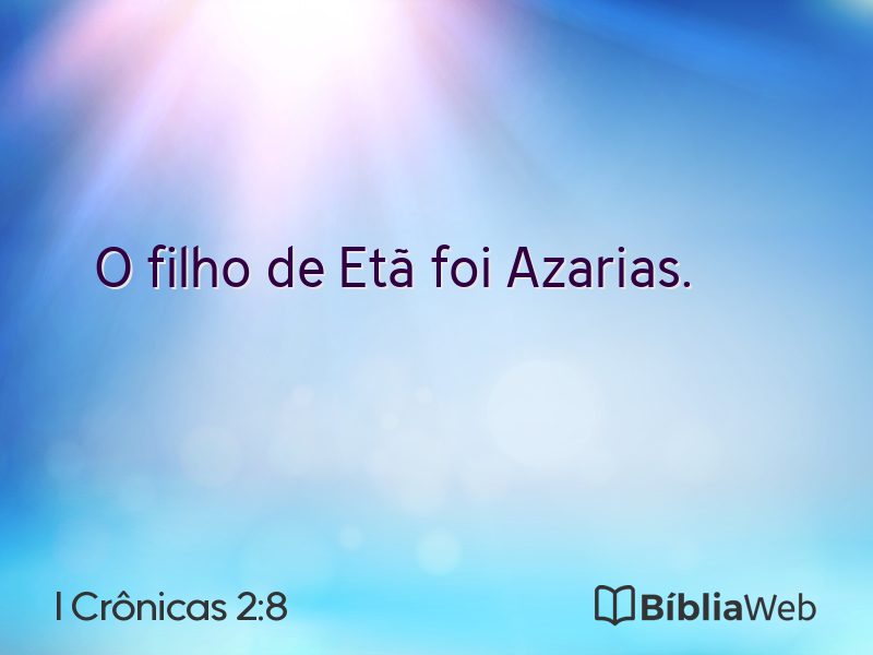 I Crônicas 2:8 em imagem para compartilhar