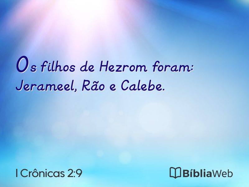 I Crônicas 2:9 em imagem para compartilhar