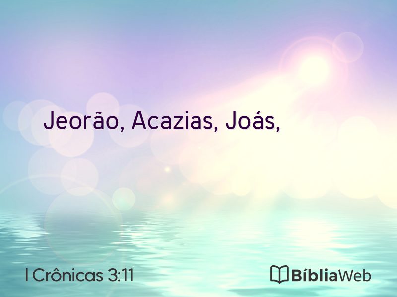 I Crônicas 3:11 em imagem para compartilhar