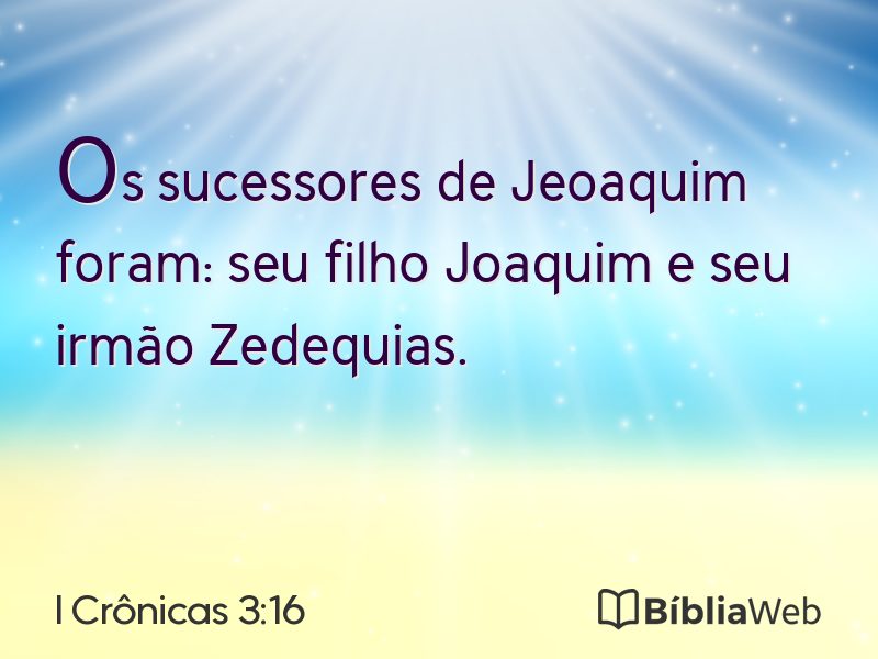 I Crônicas 3:16 em imagem para compartilhar