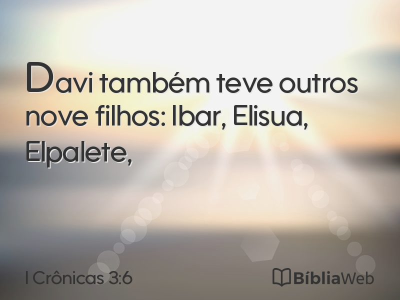 I Crônicas 3:6 em imagem para compartilhar