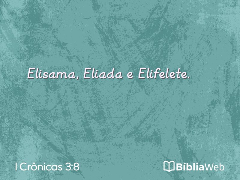 I Crônicas 3:8 em imagem para compartilhar