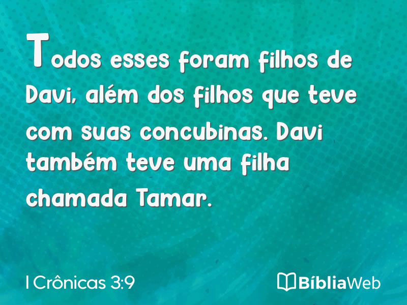 I Crônicas 3:9 em imagem para compartilhar