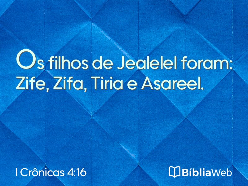 I Crônicas 4:16 em imagem para compartilhar
