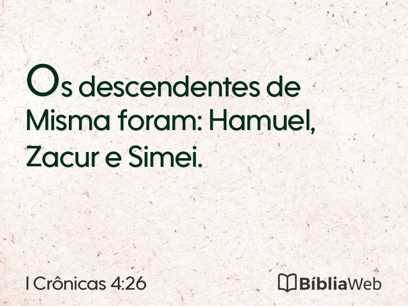 I Crônicas 4:26 em imagem para compartilhar