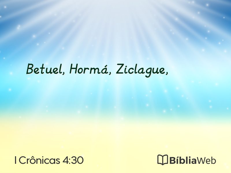 I Crônicas 4:30 em imagem para compartilhar