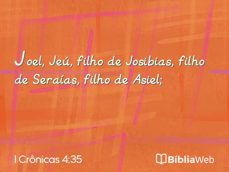 I Crônicas 4:35 em imagem para compartilhar