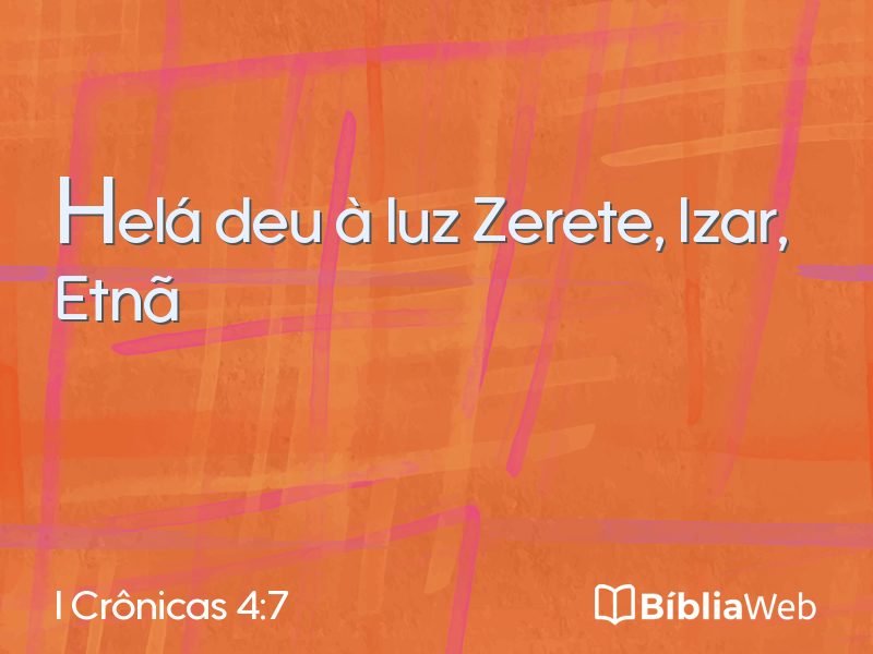 I Crônicas 4:7 em imagem para compartilhar