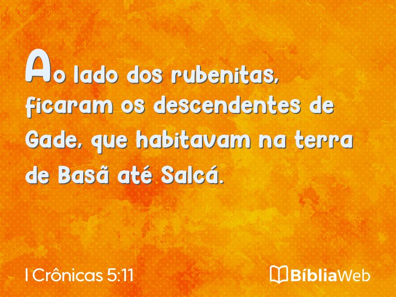 I Crônicas 5:11 em imagem para compartilhar
