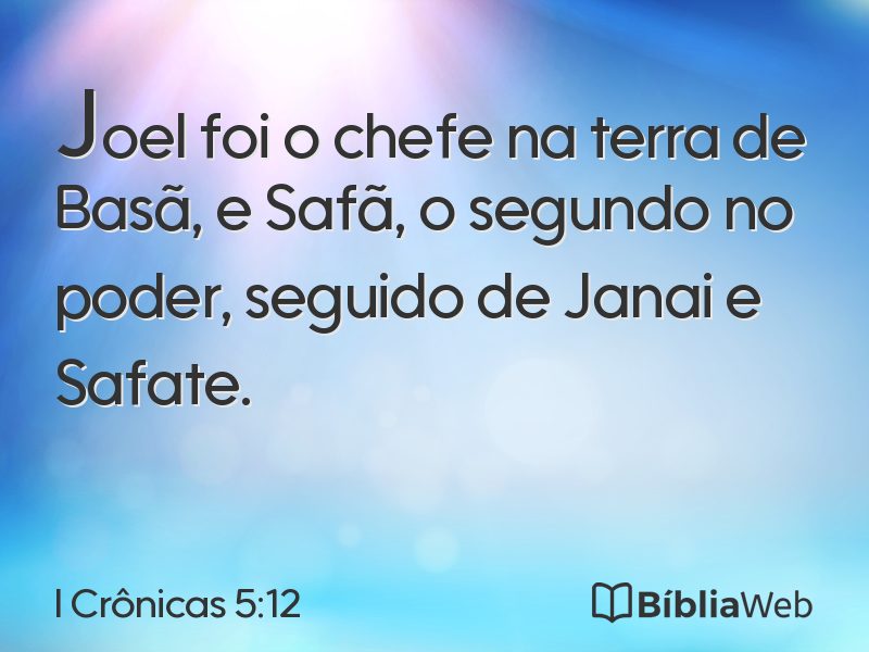 I Crônicas 5:12 em imagem para compartilhar