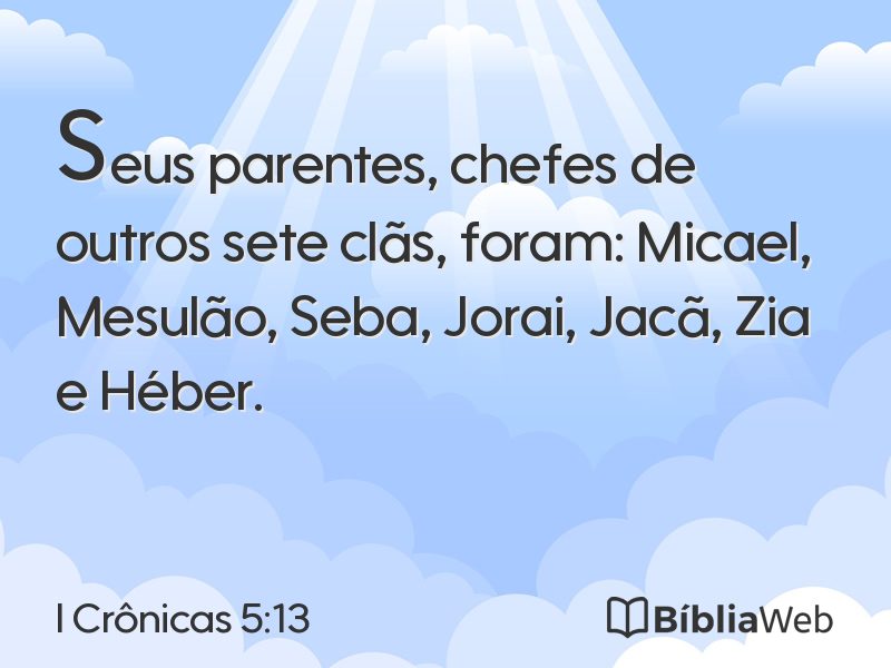 I Crônicas 5:13 em imagem para compartilhar