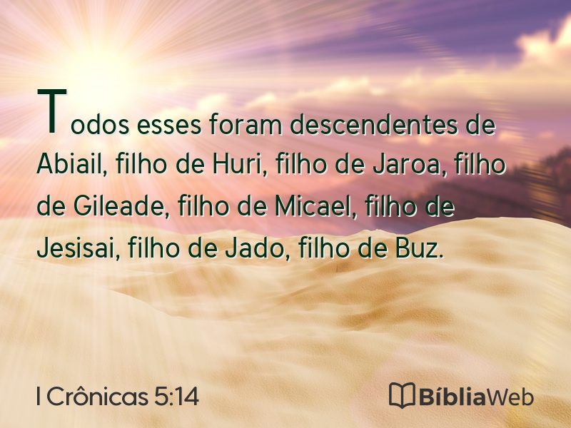 I Crônicas 5:14 em imagem para compartilhar