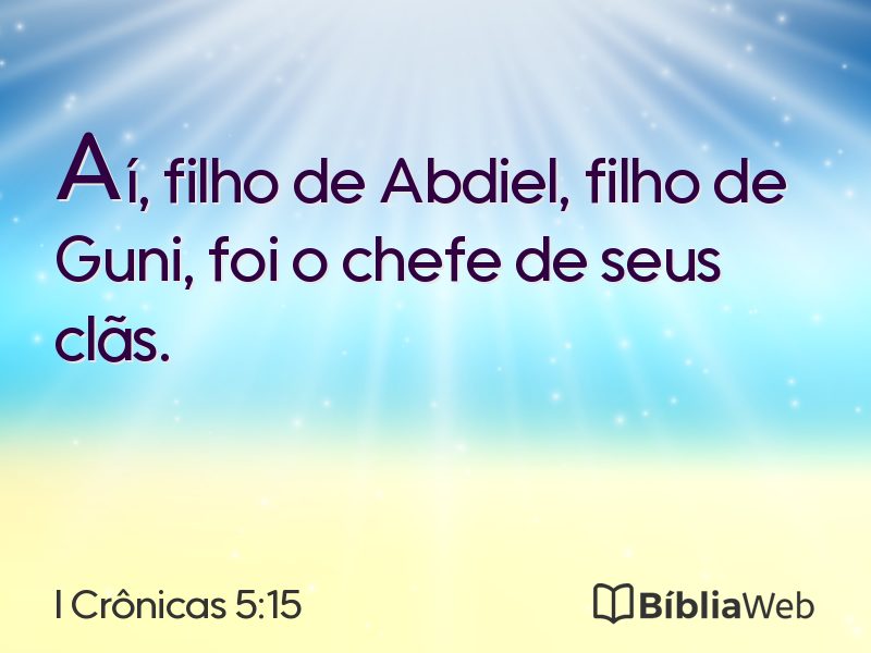 I Crônicas 5:15 em imagem para compartilhar